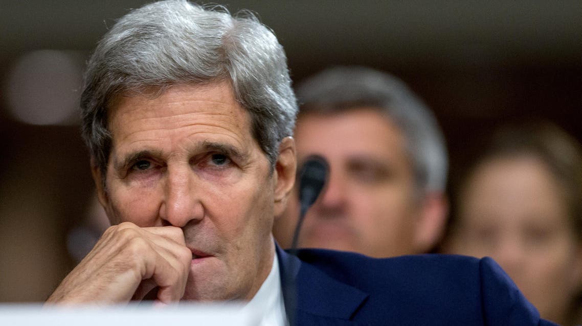 Secretary of State John Kerry listens on Capitol Hill in Washington, Wednesday, July 29, 2015. (AP)