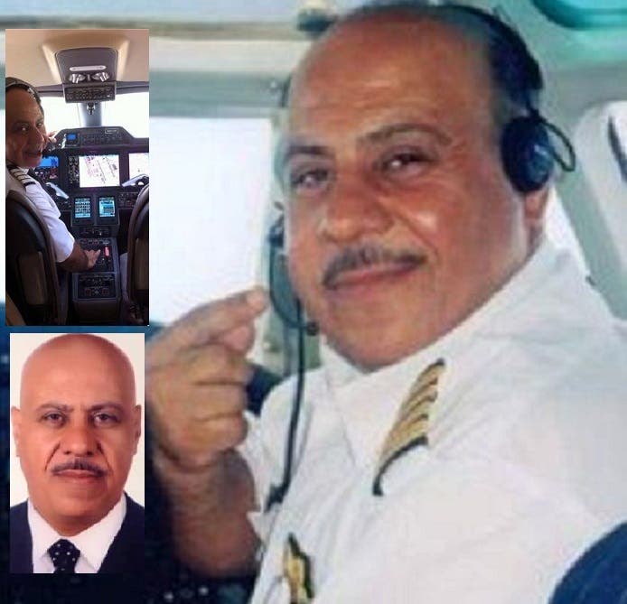 الطيار مازن سالم العقيل الدعجة (أبو عقيل) عمره 58 سنة، وله خبرة طويلة بالطيران