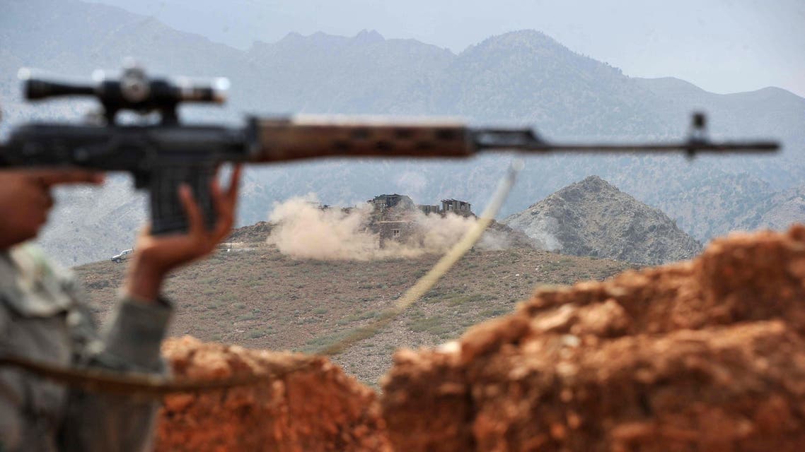 Smoke rises following clashes between Afghan security forces and the Taliban insurgents during an anti-Taliban operation in Dur Baba district near the Pakistan-Afghanistan border on September 25, 2014. (Noorullah Shirzada/AFP)