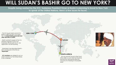 Infographic: Will Sudan’s Bashir go to New York?