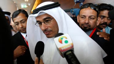 Emaar Properties chairman Mohammed Alabbar talks to the journalists at the Observation Deck of the Burj Dubai, the world's tallest building in Dubai, United Arab Emirates, shortly before the official opening of the building Monday, Jan. 4, 2010. Burj Dubai is over 800 metres (2,625 ft) tall and has more than 160 stories, the most of any building in the world and has an observation deck on its 124th floor with 360-degree views of the entire city. The Burj Dubai is home to the world’s first Armani Hotel, luxury offices and residences and will ultimately be the place of residence, work and leisure for a possibly encapsulated community of up to 12,000 people. (AP Photo/Kamran Jebreili)