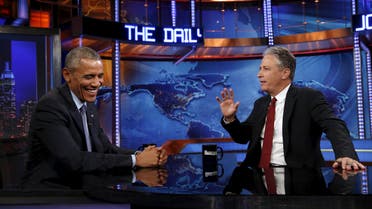 U.S. President Barack Obama makes an appearance on The Daily Show with Jon Stewart in New York July 21, 2015. REUTERS/Kevin Lamarque