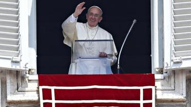 Pope Francis waves as he leads the Angelus prayer from the window of the Apostolic palace in Saint Peter's Square at the Vatican August 9, 2015.(Reuters)