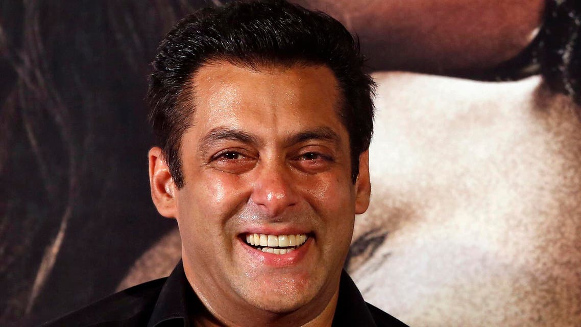 Indian Bollywood actor Salman Khan laughs during the trailer launch of his movie “Hero” in Mumbai, India, 2015. (AP)