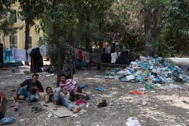 authorities on the eastern Aegean Sea island have been heavily criticized for their treatment of the migrants - mostly refugees from Syria. (AP)