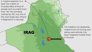 Infographic: Bombs in and around Baghdad kill 22 people