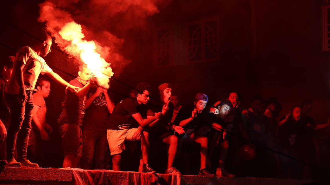 In this July 26, 2015 photo, members of Zamalek's football club's Ultras White Knights group, the club's hardcore fan base, attend a friend's bachelor party in Cairo, Egypt. (File photo: AP)