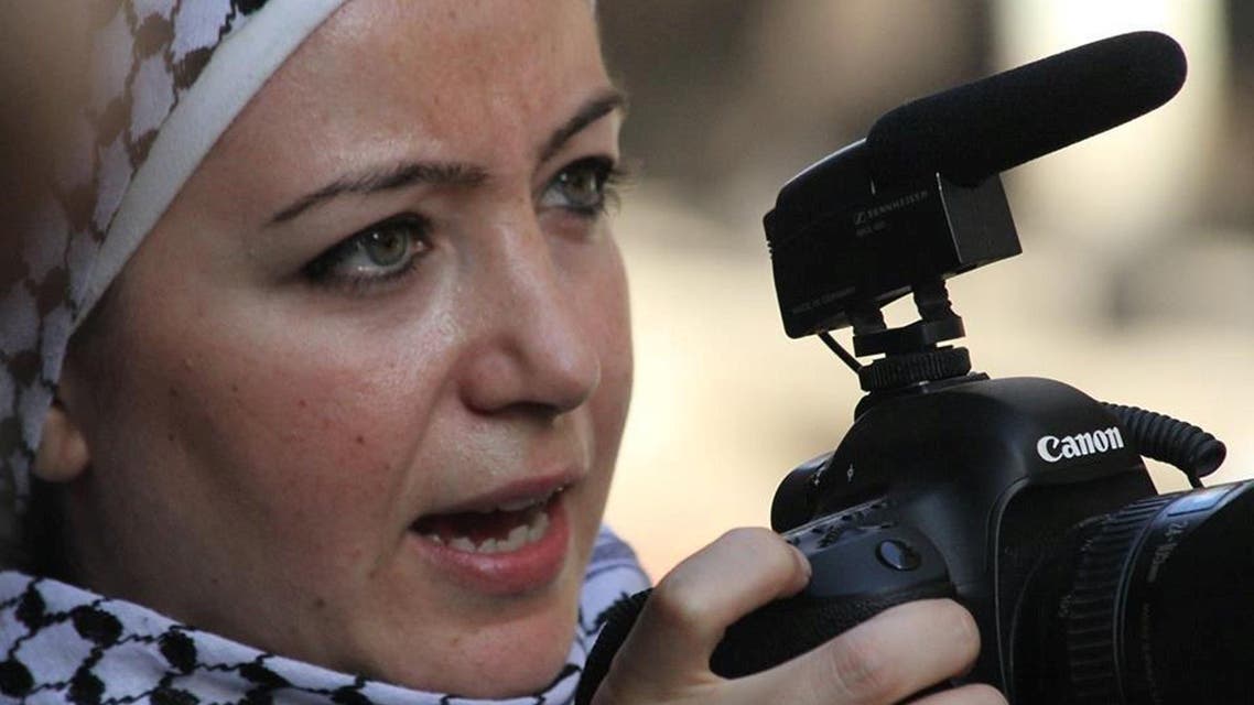 Zaina Erhaim. Erhaim, a Syrian-based journalist who has trained citizen reporters in the war-ravaged country has been named the recipient of the Peter Mackler Award. (File: AFP)