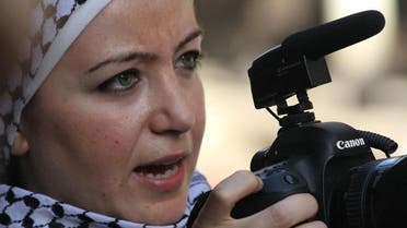 Zaina Erhaim. Erhaim, a Syrian-based journalist who has trained citizen reporters in the war-ravaged country has been named the recipient of the Peter Mackler Award. (File: AFP)