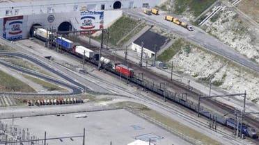 An Eurotunnel freight shuttle enters the Channel tunnel in Coquelles, near Calais, northern France. (File photo: Reuters)