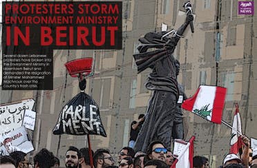 Infographic: Protesters storm environment ministry in Beirut