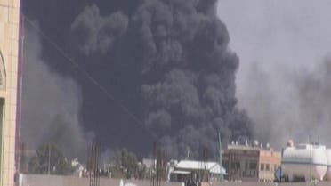 File photo of Al-Dailami air base targetted in a March 30 strike by coalition forces. (Al Arabiya News)