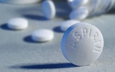 A sock image of aspirin. (File photo)