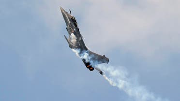 A Rafale Jet Fighter performs during a demonstration flight at the Paris Air Show, in Le Bourget airport, north of Paris, Wednesday, June 17, 2015. AP 
