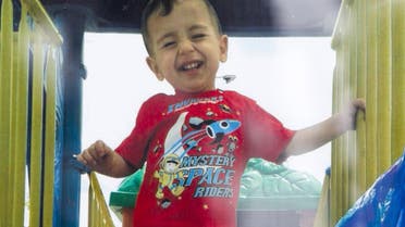 A close up shows Aylan Kurdi in an undated Kurdi family photograph placed outside the home of their aunt Tima Kurdi in Coquitlam, British Columbia. (Reuters)