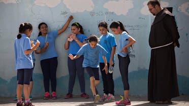 Arab Israeli Christian school children play at the Terra Santa School in the mixed Jewish-Arab city of Ramle, Israel. (File: AP)