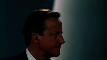 Britain's Prime Minister David Cameron listens to a question during a joint news conference with his Spanish counterpart Mariano Rajoy after their meeting at the Moncloa Palace in Madrid, Spain, Friday, Sept. 4, 2015. Cameron was on Spain for an official visit after meeting his Portuguese counterpart Pedro Passos Coelho in Lisbon on Friday morning. (AP Photo/Francisco Seco)