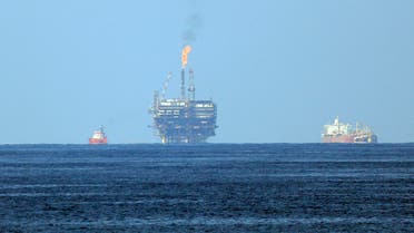 Eni's Bouri Offshore oil terminal is seen off the Libyan coast, in the Mediterranean sea, Tuesday, Aug. 1, 2015. AP
