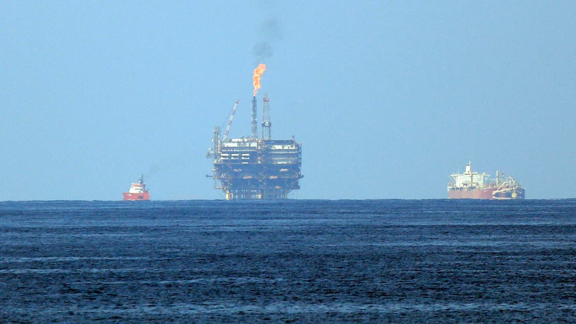 Eni's Bouri Offshore oil terminal is seen off the Libyan coast, in the Mediterranean sea, Tuesday, Aug. 1, 2015. AP