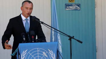 United Nations Special Coordinator for the Middle East Peace Process Nickolay Mladenov, talks during his a press conference in Gaza City, Thursday, Sept. 17, 2015. AP
