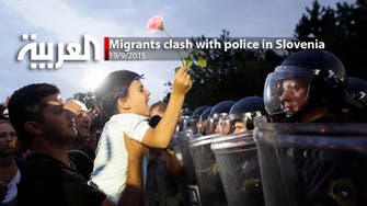 Migrants clash with police in Slovenia