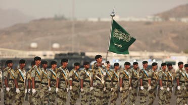 Saudi security forces take part in a military parade in preparation for the annual Hajj pilgrimage in Mecca, Saudi Arabia, Thursday, Sept. 17, 2015. (AP)