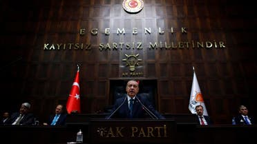 Tayyip Erdogan addresses members of parliament from his ruling AK Party (AKP) during a meeting at the Turkish parliament in Ankara June 17, 2014. (File photo: Reuters)