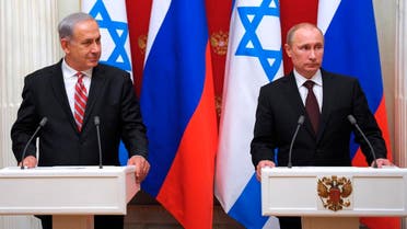 Russian President Vladimir Putin, right, and Israeli Prime Minister Benjamin Netanyahu take part in a joint news conference in the Kremlin in Moscow, Wednesday, Nov. 20, 2013. (AP)