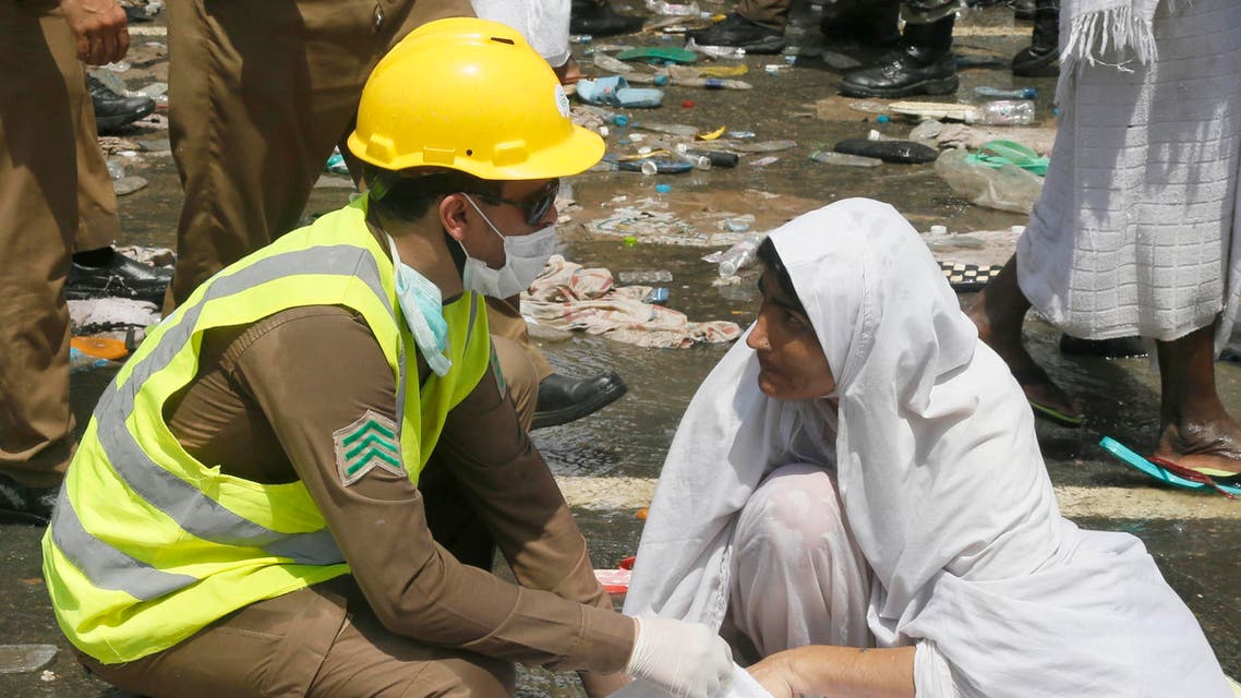 Daughter hajj stampede (Essa Al-Dobisi/Al Arabiya)
