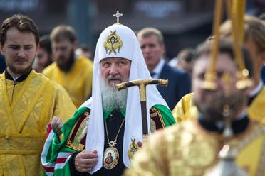 Russian Orthodox Church Patriarch Kirill leads a religious procession marking the 700th anniversary of declaring Moscow the capital of Orthodox Russia. (File: AP)