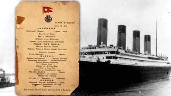 Titanic’s last lunch menu sells for $88,000 at auction