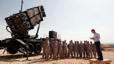 NATO Secretary-General Jens Stoltenberg of Norway addresses U.S. soldiers during his visit to view the U.S. Patriot missile system at a Turkish military base in Gaziantep, southeastern Turkey. (File photo: Reuters)