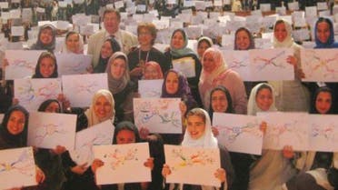 Students and faculty at Dar Al-Hekma University hit global record in mind mapping. — SG photo by Layan Damanhouri
