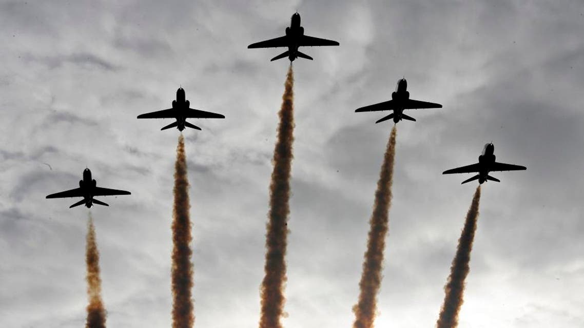 Hawk aircraft at the Royal Air Force base at Scampton, England, ap