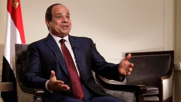 Egyptian President Abdel Fattah el-Sisi answers questions during an interview, Saturday, Sept. 26, 2015. (AP)