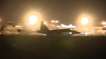 A frame grab taken from footage released October 1, 2015, shows a Russian military jet taxiing on runway shortly after the landing in Syria. (File: Reuters)