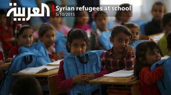 Syrian refugees at school