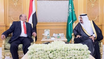 Saudi king receives Yemen’s Hadi in Jeddah