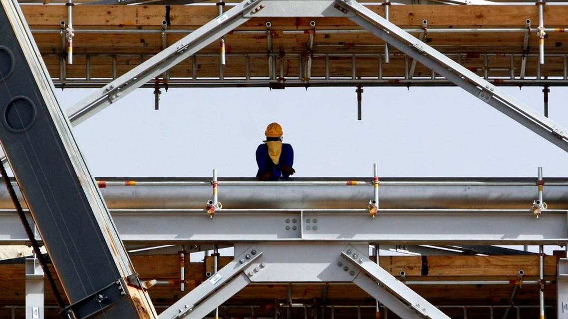 An oil worker is seen at the Khurais oil facility, about 60 miles southeast of Riyadh in Saudi Arabia. (File photo: AP)
