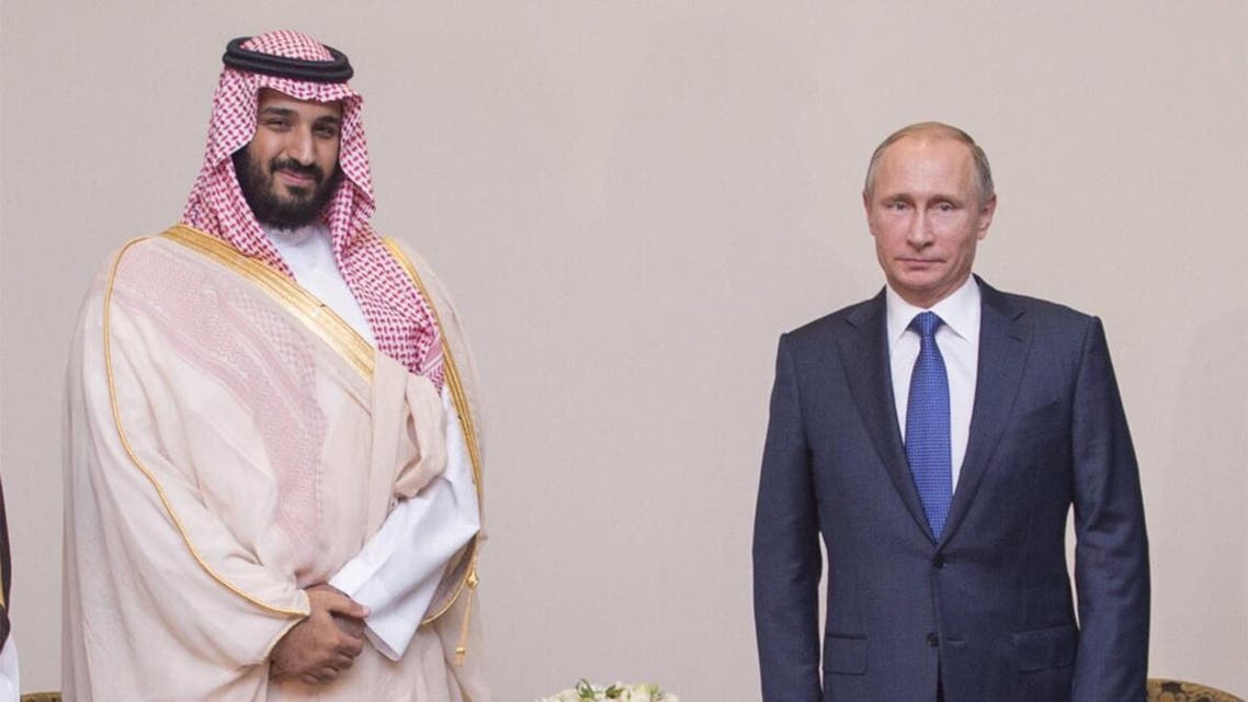 الرئيس الروسي فلاديمير بوتين بوتن مع محمد بن سلمان ولي ولي العهد