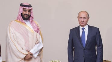 الرئيس الروسي فلاديمير بوتين بوتن مع محمد بن سلمان ولي ولي العهد