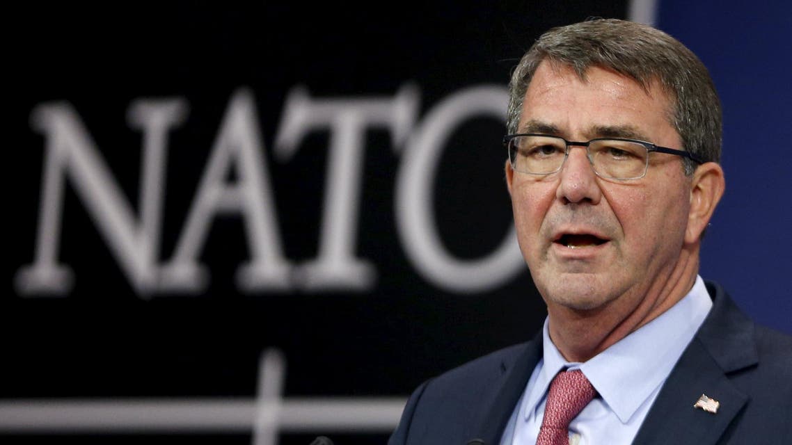 U.S. Defense Secretary Ash Carter addresses a news conference during a NATO defence ministers meeting at the Alliance headquarters in Brussels, Belgium October 8, 2015. NATO said it was prepared to send troops to Turkey to defend its ally after violations of Turkish airspace by Russian jets bombing Syria and Britain scolded Moscow for escalating a civil war that has already killed 250,000 people. REUTERS/Francois Lenoir
