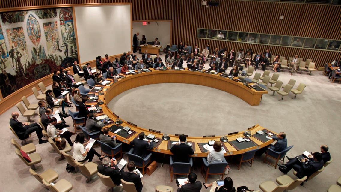 The Security Council meets to discuss the situation in Libya during the 66th session of the General Assembly at United Nations headquarters Monday, Sept. 26, 2011. (AP Photo/Seth Wenig)
