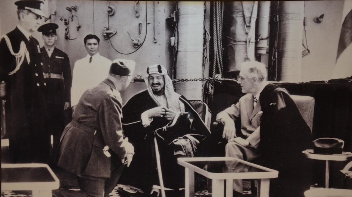 The historic Bitter Lake meeting between King Abdulaziz and Franklin D. Roosevelt Image credit: Miles Lawrence