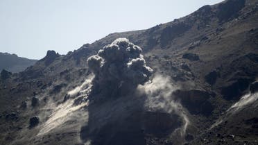 Smoke billows from a military arms depot after it was hit by a Saudi-led air strike on the Nuqom Mountain overlooking Yemen's capital Sanaa. (Reuters)