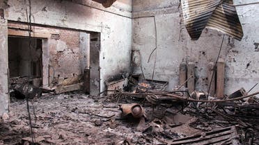 In this Friday, Oct. 16, 2015 photo, the charred remains of the Doctors Without Borders hospital is seen after being hit by a U.S. airstrike in Kunduz, Afghanistan. (AP)