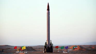 A new Iranian precision-guided ballistic missile is seen before it is launched and tested at an undisclosed location October 11, 2015. Iran has successfully tested a new precision-guided ballistic missile, its defence minister said on Sunday, signalling an apparent advance in Iranian attempts to improve the accuracy of its missile arsenal. REUTERS/farsnews.com/Handout via ReutersATTENTION EDITORS - THIS PICTURE WAS PROVIDED BY A THIRD PARTY. REUTERS IS UNABLE TO INDEPENDENTLY VERIFY THE AUTHENTICITY, CONTENT, LOCATION OR DATE OF THIS IMAGE. FOR EDITORIAL USE ONLY. NOT FOR SALE FOR MARKETING OR ADVERTISING CAMPAIGNS. NO SALES. THIS PICTURE IS DISTRIBUTED EXACTLY AS RECEIVED BY REUTERS, AS A SERVICE TO CLIENTS.