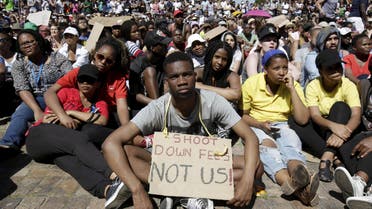 S. African students protested tuition fee hikes