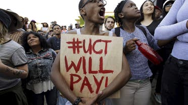S. African students protested tuition fee hikes