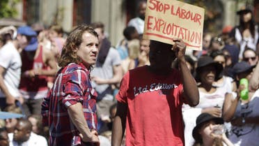 S. African students protested tuition fee hikes